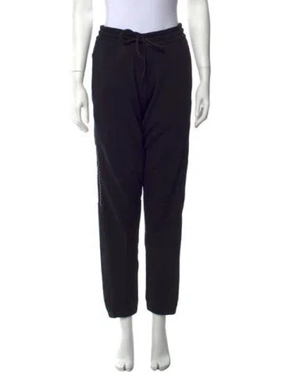 Pre-owned Moncler Virgin Wool Straight Leg Pants In Black