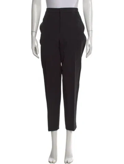 Pre-owned Moncler Virgin Wool Straight Leg Pants W/ Tags In Black
