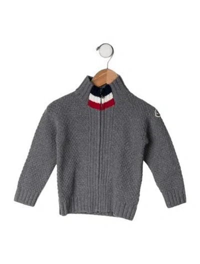 Pre-owned Moncler Babies' Virgin Wool Sweater In Grey