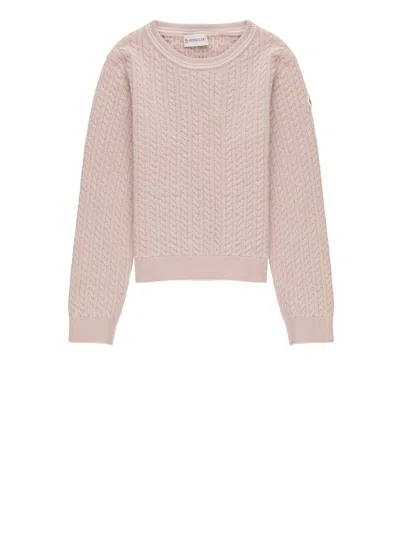 Moncler Kids' Virgin Wool Sweater In Purple