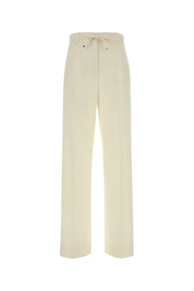Moncler Virgin Wool Trousers In Neutral