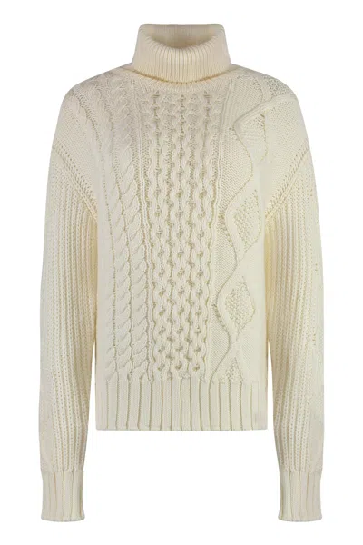 Moncler Wool Turtleneck Sweater In Gray