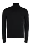 Moncler Men's Virgin Wool Turtleneck Sweater In Black