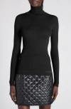 Moncler Virgin Wool Turtleneck Sweater In Black