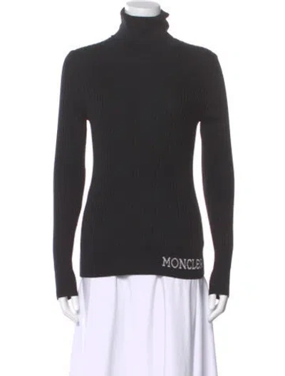 Pre-owned Moncler Virgin Wool Turtleneck Sweater In Gray