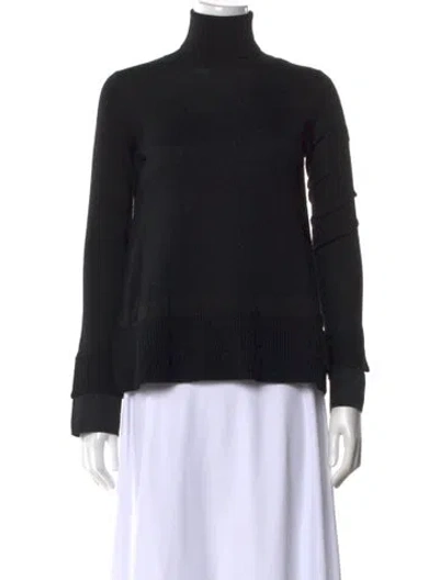 Pre-owned Moncler Virgin Wool Turtleneck Sweater W/ Tags In Black
