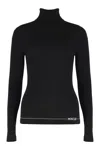 Moncler Virgin Wool Turtleneck Turtleneck Sweater In Black