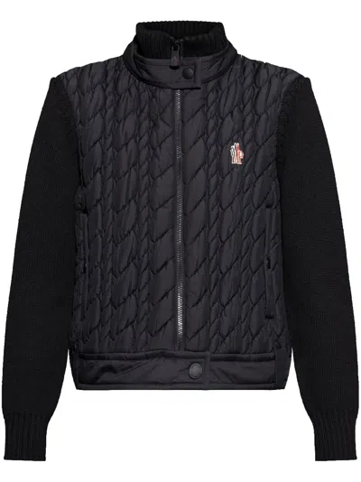 Moncler Virgin Wool Zip-up Ski Jacket In Schwarz