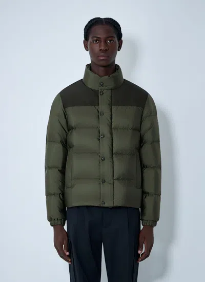 Moncler Virolais Short Down Jacket In Green