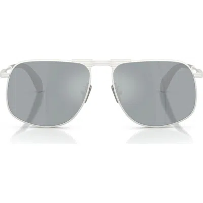 Moncler Vitessa 58mm Pilot Sunglasses In Transparent