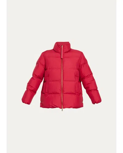 Moncler Vivantesse Down Jacket In Bright Red
