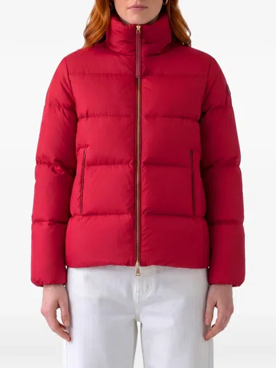 Moncler Vivantesse Quilted Down Jacket In Red