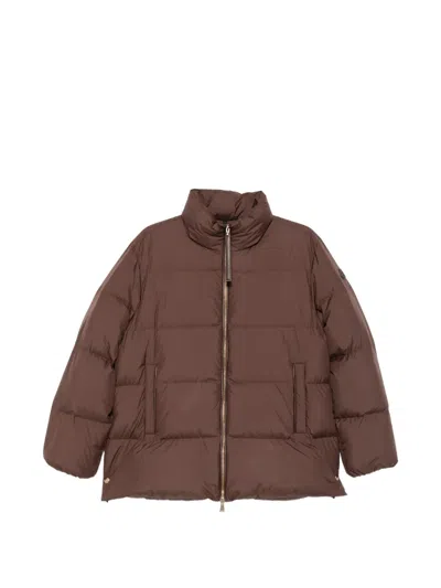 Moncler Vivantesse Quilted Jacket In Brown