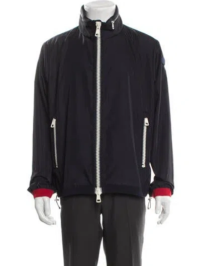 Pre-owned Moncler Vivier Graphic Print Windbreaker In Blue