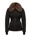 Moncler Vizelles Shearling-trimmed Ski Jacket In Black
