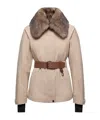 Moncler Vizelles Shearling-trimmed Ski Jacket In Neutral