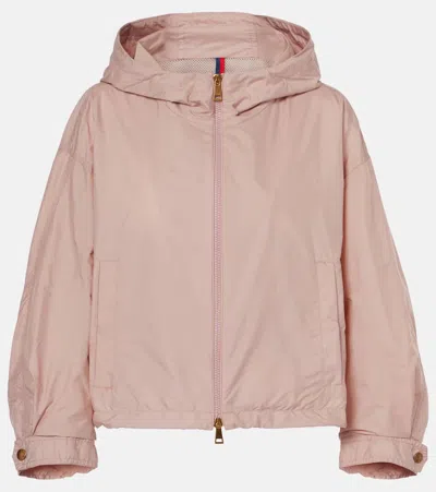 Moncler Vizille Nylon Rain Jacket In Pink