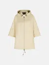 Moncler 'vorassay' Beige Nylon Cape In Beige