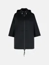 Moncler 'vorrasay' Black Nylon Cape In Black