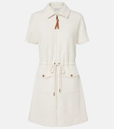 Moncler Waffle-knit Minidress In White