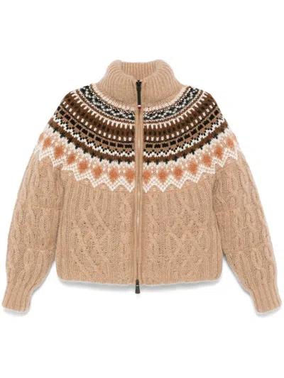 MONCLER WAGRAIN JACKET - WOMEN'S - WOOL/MOHAIR/POLYAMIDE/FEATHER