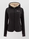 Moncler Waist Drawstring Hooded Quilted Panel Jacket