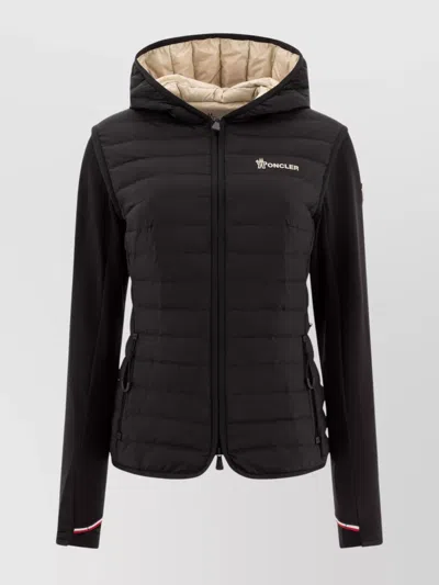 Moncler Waist Drawstring Hooded Quilted Panel Jacket
