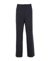 Moncler Waistband Loop Casual Pants In Navy Blue