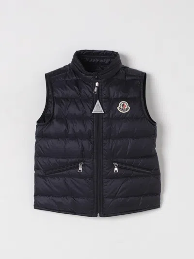 Moncler Waistcoat  Kids Colour Navy In Black