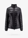 Moncler Packable Nylon Down Jacket With Two-way Zip Closure In Black