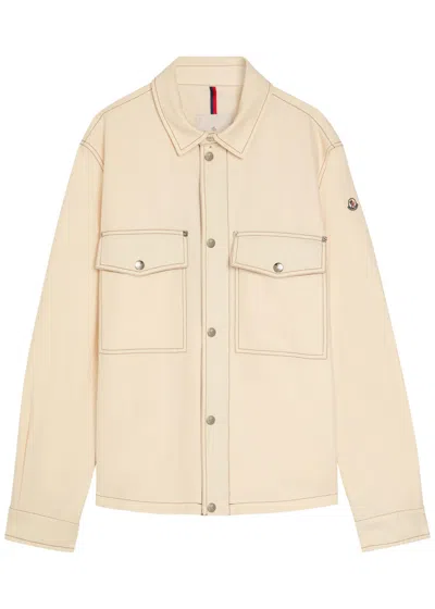 Moncler Watagua Cotton And Linen-blend Overshirt In Neutral