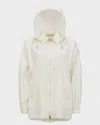Moncler Water-repellent Shirt With Removable Hood In White