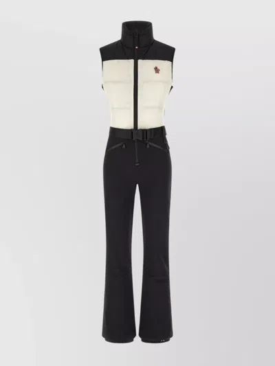 Moncler Grenoble High Neck Sleeveless Ski Jumpsuit In Black
