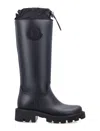 Moncler Kickstream Drawstring-fastening Rain Boots In Blue