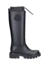Moncler Black Kickstream Waterproof Knee High Boots In Black  