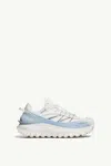 Moncler Trailgrip Sneakers In Technical Fabric And Mesh With Side Lettering Logo In Blue
