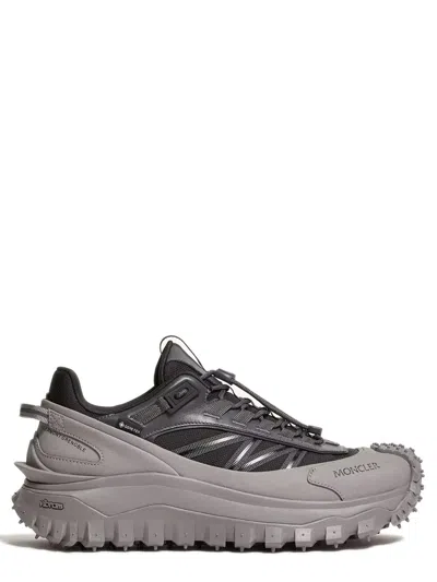 Moncler Waterproof Mesh Sneakers With 4.5 Cm Sole Height In Silver