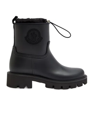 Moncler Waterproof Rubber Wellington Boots In Blue
