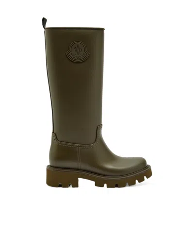 Moncler Waterproof Tall Rain Boots In Multi