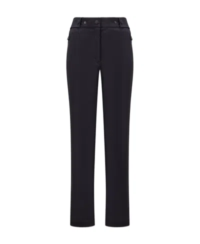 Moncler Waterproof Windstopper Straight-leg Trousers In Black