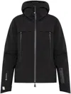 Moncler Waterproof Zipped Ski Jacket In Black