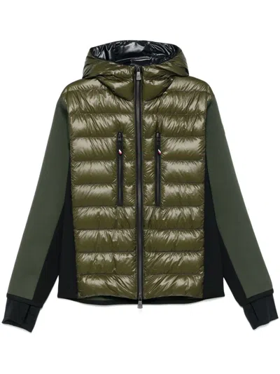 Moncler Padded Zip-up Jacket In Green