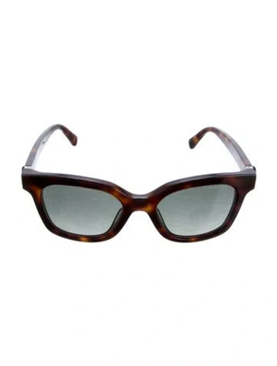 Pre-owned Moncler Wayfarer Gradient Sunglasses In Brown