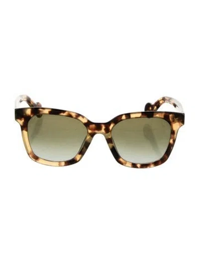 Pre-owned Moncler Wayfarer Gradient Sunglasses In Brown