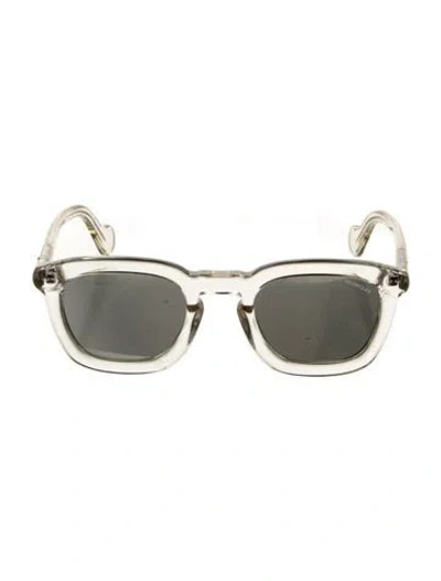 Pre-owned Moncler Wayfarer Mirrored Sunglasses In Transparent