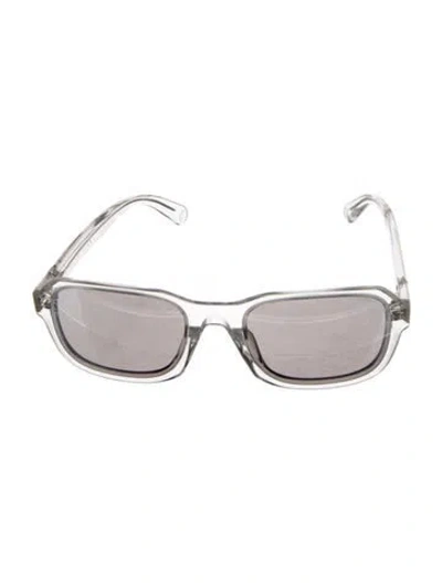 Pre-owned Moncler Wayfarer Mirrored Sunglasses In Transparent