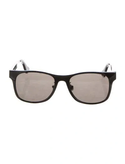 Pre-owned Moncler Wayfarer Tinted Sunglasses In Black