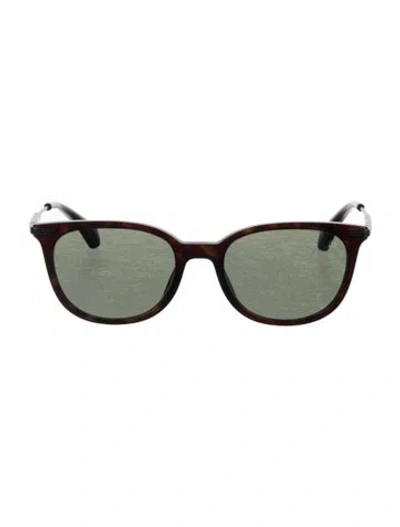 Pre-owned Moncler Wayfarer Tinted Sunglasses In Black