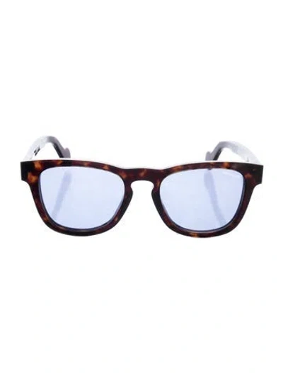 Pre-owned Moncler Wayfarer Tinted Sunglasses In Brown