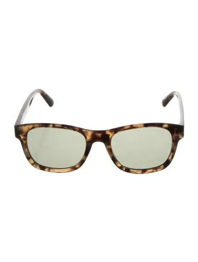 Pre-owned Moncler Wayfarer Tinted Sunglasses In Brown